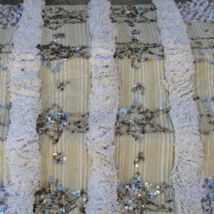 tapis plaid handira en pure laine tissée à la main par des artisanes marocaines