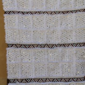 Couverture marocaine Handira blanche